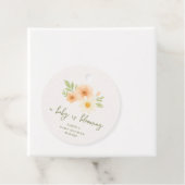Een Baby is een bloeiend Baby shower Bedankjes Labels (In situ)