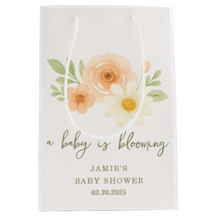 Een Baby is een bloeiend Baby shower Medium Cadeauzakje