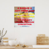 Een Baby is een cadeau van GOD Poster (Keuken)