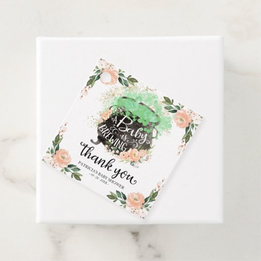 Een Baby is een halloween-Baby shower. Dank je. Bedankjes Labels (In situ)