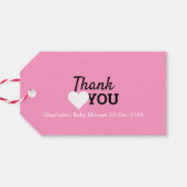 Een Baby is een roze babymeisjesdouche. Cadeaulabel (Achterkant Horizontaal)