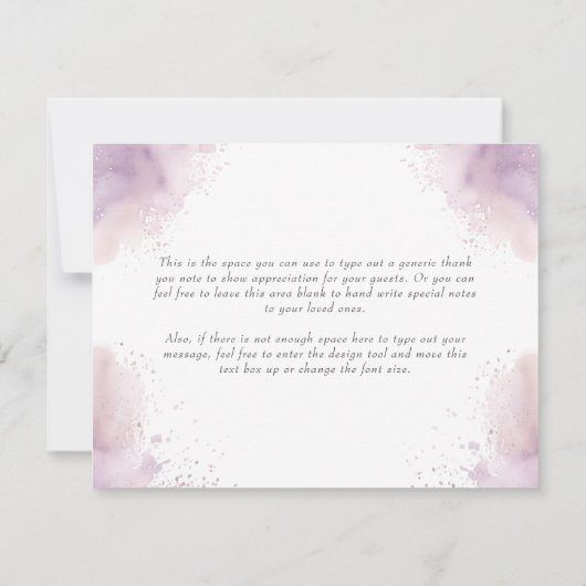 Een Baby is een roze halloween Baby shower Bedankkaart (Achterkant)