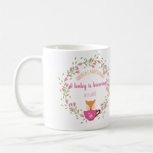 Een Baby is een roze Teacup Baby Girl Shower Koffiemok