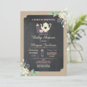 Een BABY is een Roze theetheetheetheepot met een p Kaart (Staand voorkant)