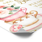 Een Baby is een Tea Party. Neem een verdrag. Poster (Hoek)