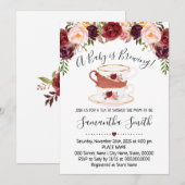 Een Baby is een uitnodiging voor een theeddouche. (Voorkant / Achterkant)