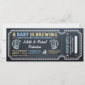 Een Baby is het Baby shower Ticket Invitatie van h Kaart (Voorkant)