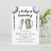 Een Baby is het Baby shower van Breedparken Uitnod Kaart (Staand voorkant)