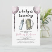 Een Baby is het Baby shower van Breedparken Uitnod Kaart (Staand voorkant)