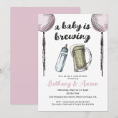 Een Baby is het Baby shower van Breedparken Uitnod Kaart (Voorkant / Achterkant)