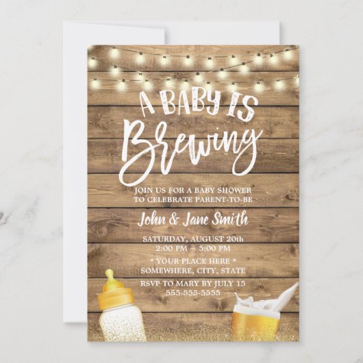 Een Baby is het Baby shower van de bijtende Barn Kaart (Voorkant)