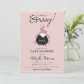 Een Baby is het Baby shower van de borstkas Kaart (Staand voorkant)