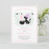 Een Baby is het Baby shower van de borstkas Kaart (Staand voorkant)