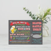 Een Baby is het Baby shower van de Breedte Diaper  Kaart (Staand voorkant)