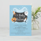Een Baby is het Baby shower van de Brewing Boy Hal Kaart (Staand voorkant)
