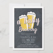 Een Baby is het Baby shower van de Brouwbier met c Kaart (Voorkant)