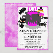 Een Baby is het Baby shower van de Brouwende Cauld Kaart (Voorkant / Achterkant)