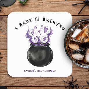 Een Baby is het Baby shower van de Brouwende Cauld Kartonnen Onderzetters