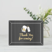Een Baby is het Baby shower van de Brouwerij Dank Bedankkaart (Staand voorkant)