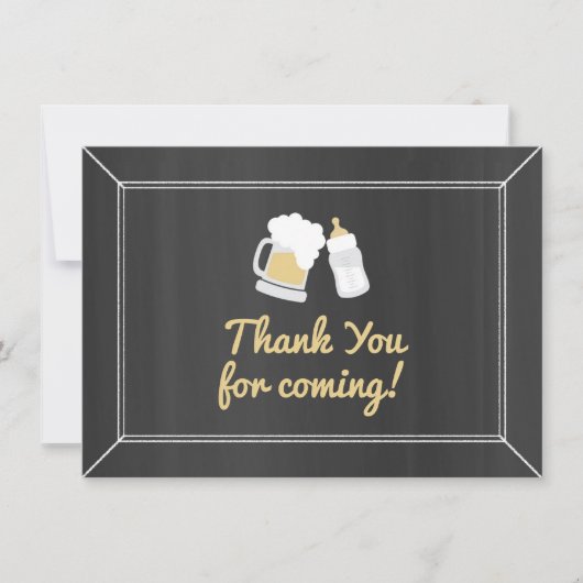 Een Baby is het Baby shower van de Brouwerij Dank Bedankkaart (Voorkant)