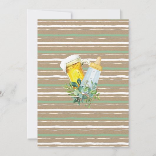 Een Baby is het baby shower van de brouwerijen Kaart (Achterkant)
