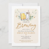 Een Baby is het Baby shower van de groenery-bierco Kaart (Voorkant)