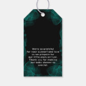 Een Baby is het Baby shower van de halloween brouw Cadeaulabel (Achterkant)