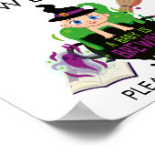 Een Baby is het Baby shower van de halloween brouw Poster (Hoek)