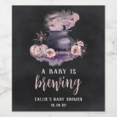 Een Baby is het Baby shower van de kattenhalloween Wijn Etiket (Enkel label)