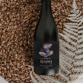 Een Baby is het Baby shower van de kattenhalloween Wijn Etiket