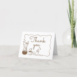 Een Baby is het Baby shower van de Koffie Bedankkaart
