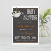Een Baby is het Baby shower van de Koffie Kaart (Staand voorkant)