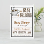 Een Baby is het Baby shower van de Koffie Kaart (Staand voorkant)