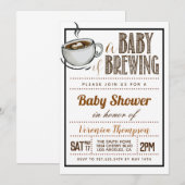 Een Baby is het Baby shower van de Koffie Kaart (Voorkant / Achterkant)