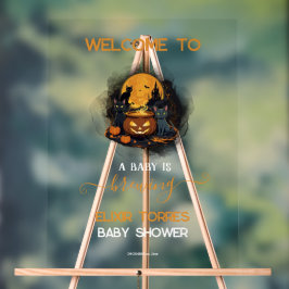 Een Baby is het Baby shower van de stekelkegel Acryl Bord