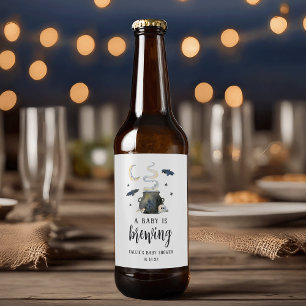 Een Baby is het Baby shower van de stekelkegel Bier Etiket