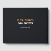 Een Baby is het Baby shower van de stekelkegel Gastenboek (Achterkant)