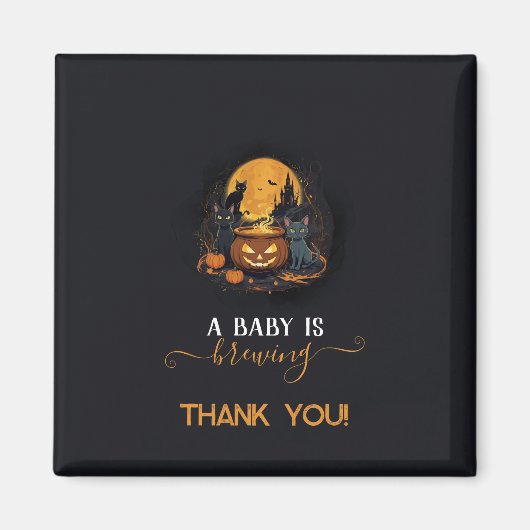 Een Baby is het Baby shower van de stekelkegel Magneet (Voorkant)