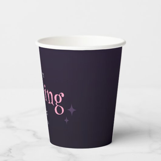 Een Baby is het Baby shower van de stekelkegel Papieren Bekers (Achterkant)