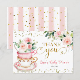 Een Baby is het Baby shower van de Tea Party Bedankkaart