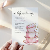 Een Baby is het Baby shower van de Tea Party Kaart