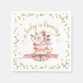 Een Baby is het Baby shower van de Tea Party Napki Servet