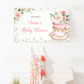 Een Baby is het Baby shower van de Tea Party Spandoek (Insitu)