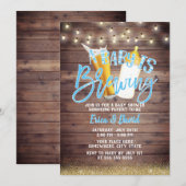 Een Baby is het Baby shower van een bijtende biet Kaart (Voorkant / Achterkant)