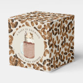 Een Baby is het Baby shower van gehakte koffiebone Bedankdoosjes (Voorkant Zijde)