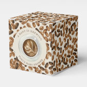 Een Baby is het Baby shower van gehakte koffiebone Bedankdoosjes (Voorkant Zijde)