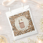 Een Baby is het Baby shower van gehakte koffiebone Bedankzakje (Geknipt)