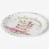 Een Baby is het Bord van het Ta Party Shower Paper (Gekanteld)