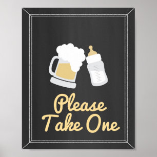 Een Baby is het Breedse Baby shower "Neem één"Teke Poster
