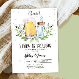 Een Baby is het Breken van Grieks Baby shower van Kaart